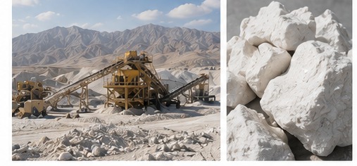 Gypsum mining and processing site